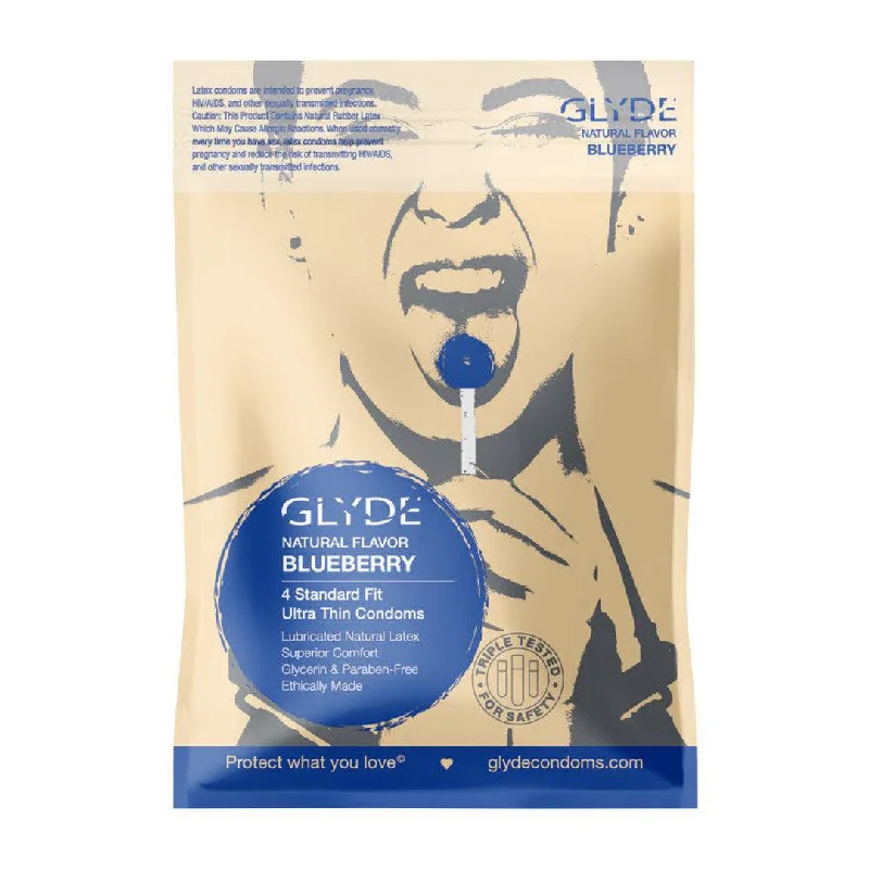 vibrating anal toy with smooth and flexible design-Glyde Organic "Blueberry" Flavored Condoms 🫐