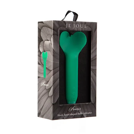 Je Joue Amour Rechargeable Silicone Heart-Shaped Fluttering Bullet Vibrator Emerald Green