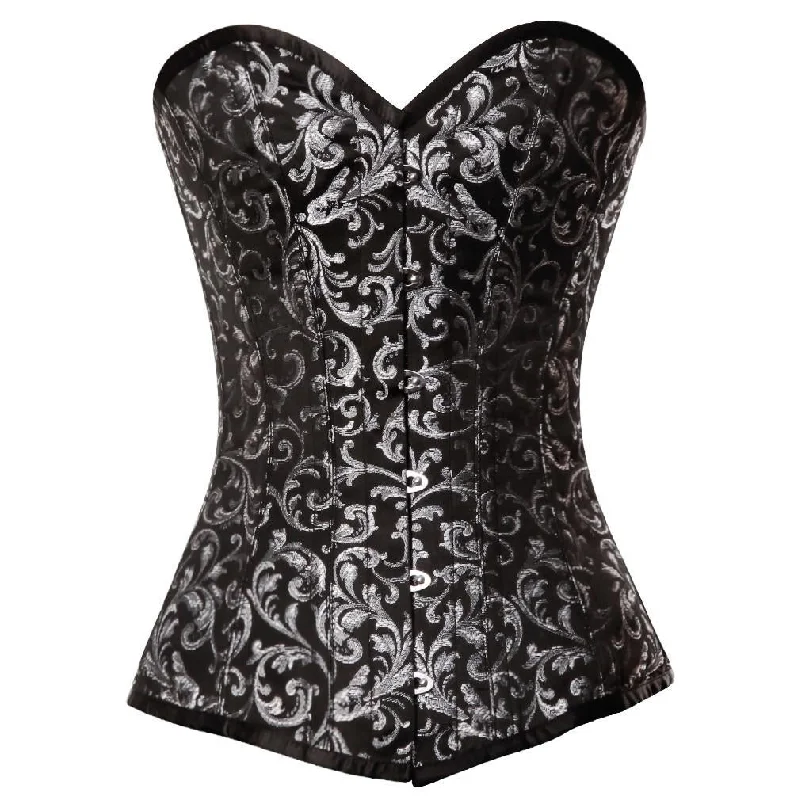 corset with metallic webs-Aileen Overbust Corset