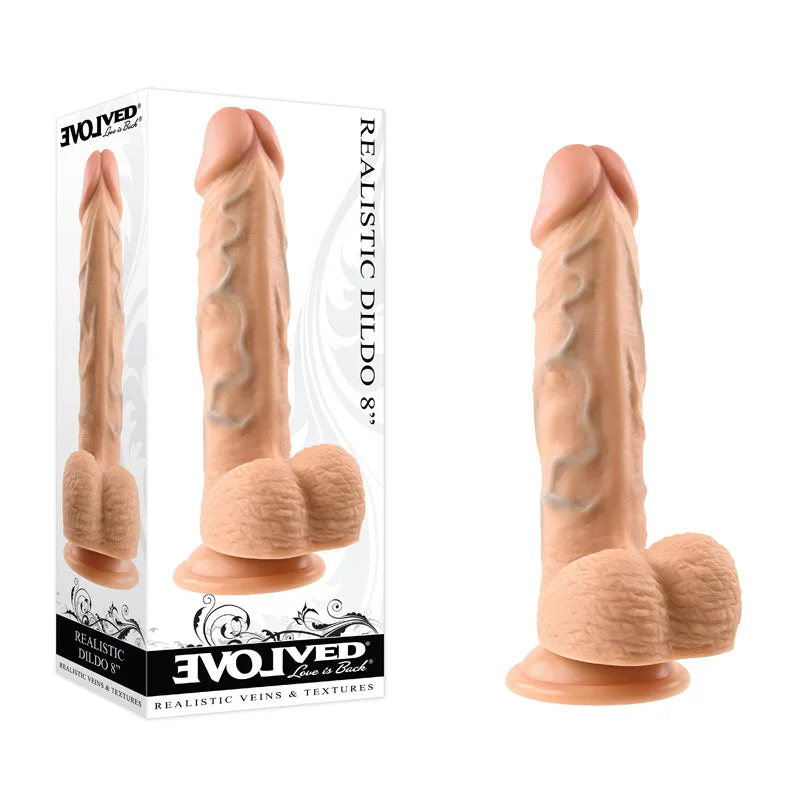 Mural-painted dildo-Evolved REALISTIC DILDO 8'' LIGHT - Flesh 21 cm Dong