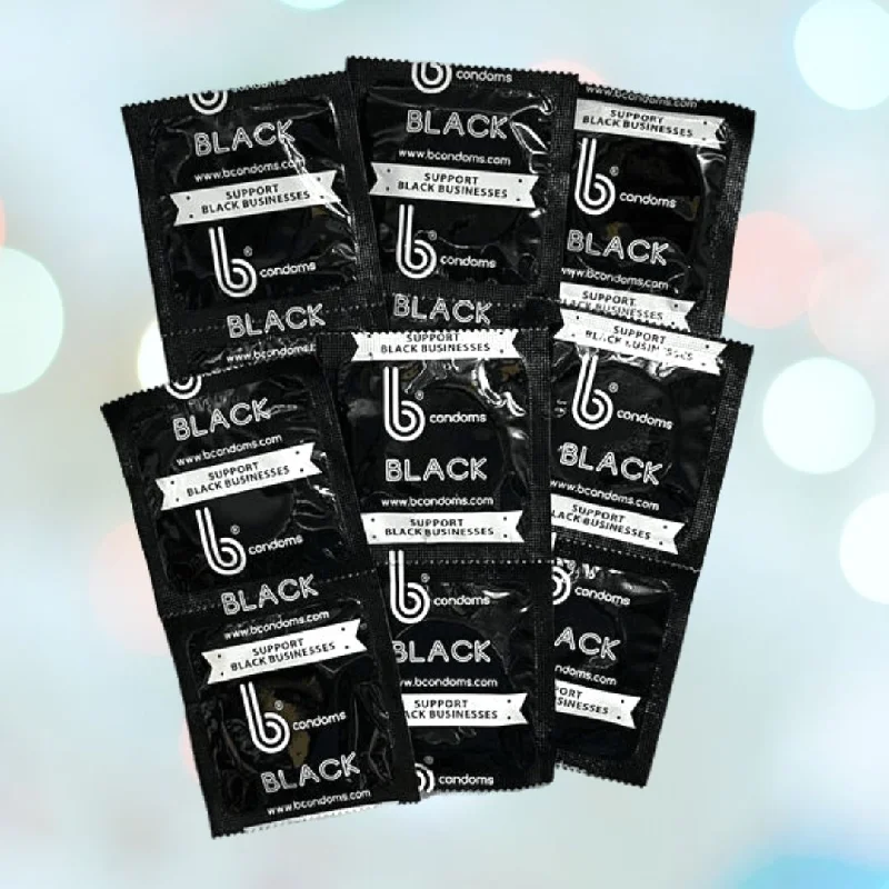 comfortable satin lingerie for everyday wear-b Condoms Supreme Black Condoms