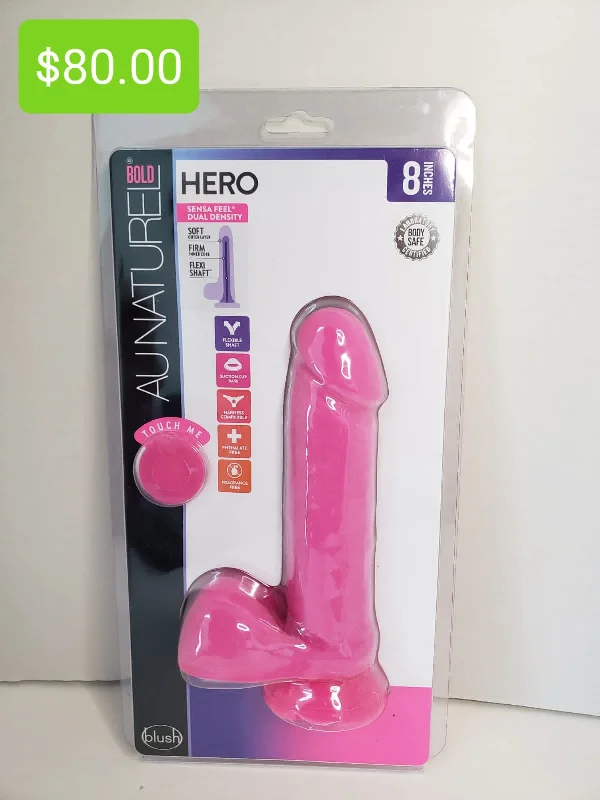 vibrating anal plug for comfortable and intense pleasure-Au Naturel Bold Hero 8 inch