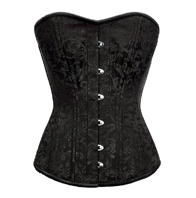 corset with layered designs-Anja Brocade Waist Training Corset