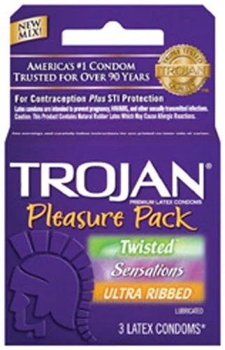 vibrating anal beads for more intense anal sensations-Trojan Pleasure Pack - 3 Pack