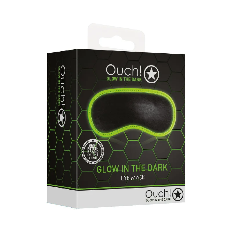 Ouch! Glow in the Dark Eye Mask Black/Neon Green