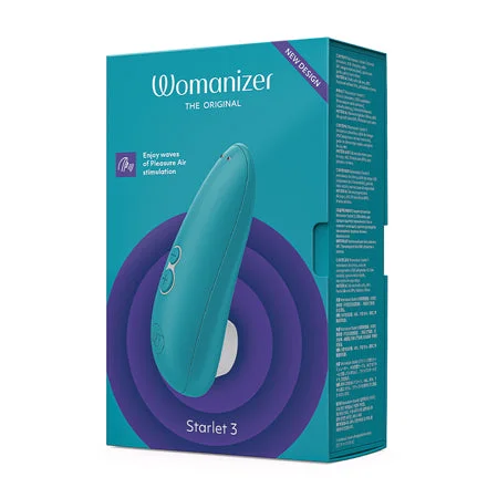 Womanizer Starlet 3 Rechargeable Silicone Compact Pleasure Air Clitoral Stimulator Turquoise