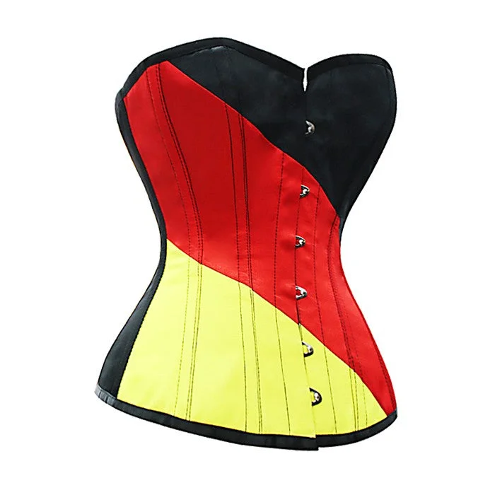 corset with sheer grids-Castilla German Flag Corset