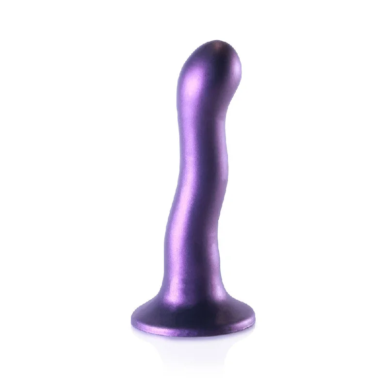 Perseus-hero dildo-7" Ouch! Curvy Ultra Soft G-Spot Dildo - Metallic Purple