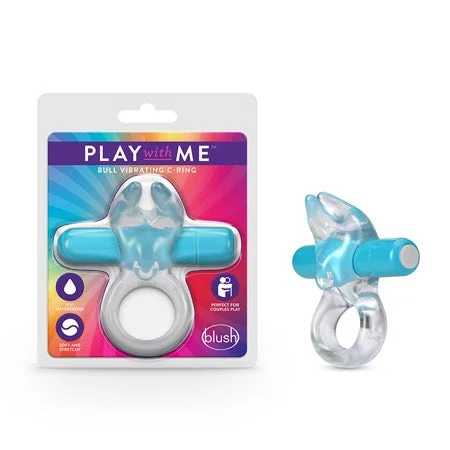 Blush Play with Me Bull Vibrating C-Ring Blue