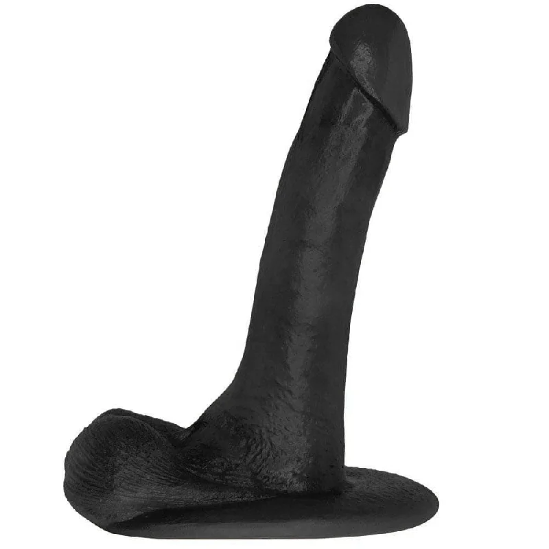 Metal-edged dildo-6.5" Hyper Realistic Silicone Dildo - Black