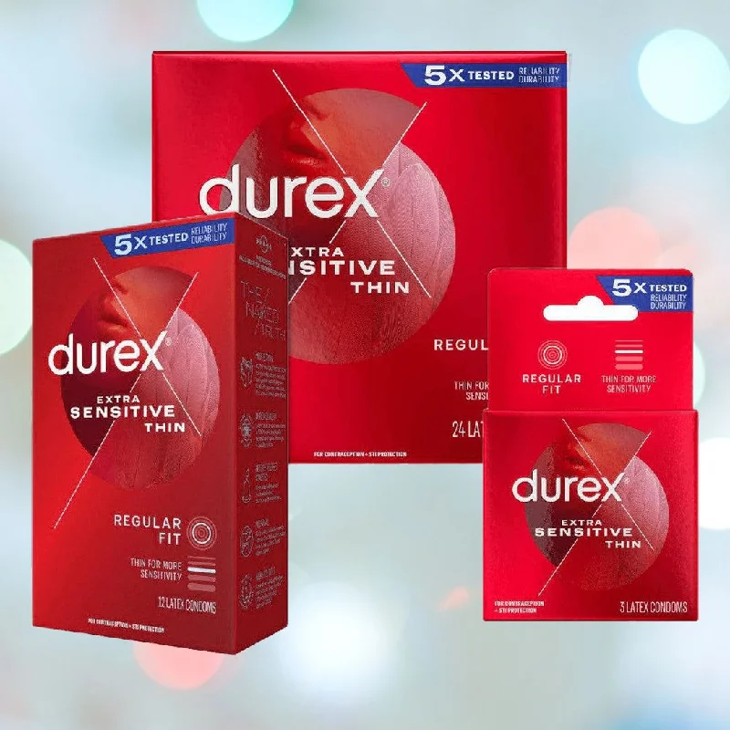 vibrating dildo for intense penetration and orgasms-Durex Extra Sensitive 'Thin' Condoms