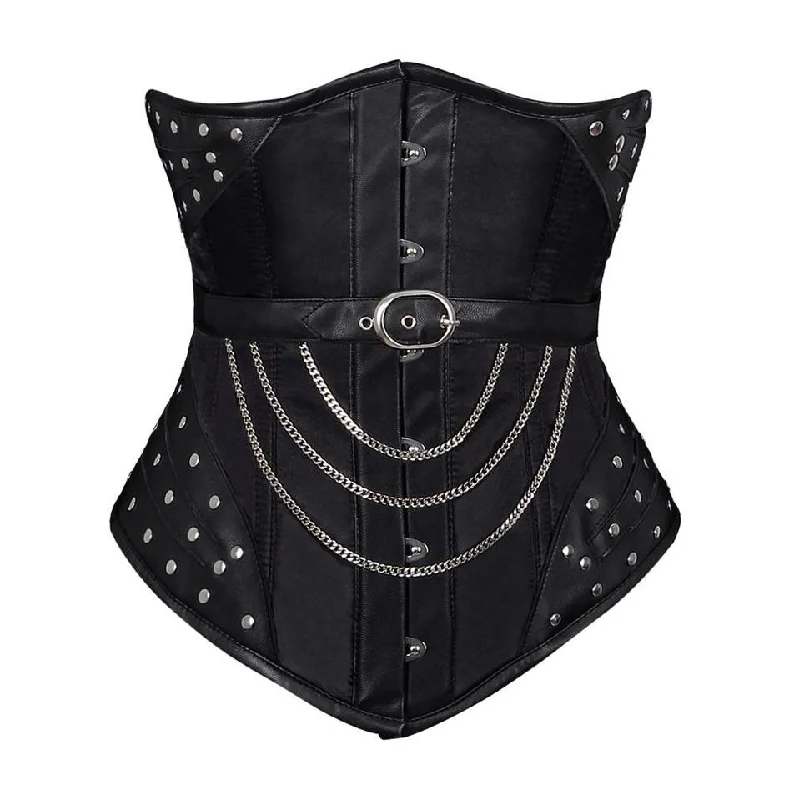 corset for vintage strands-Anyika Gothic Satin Underbust Corset