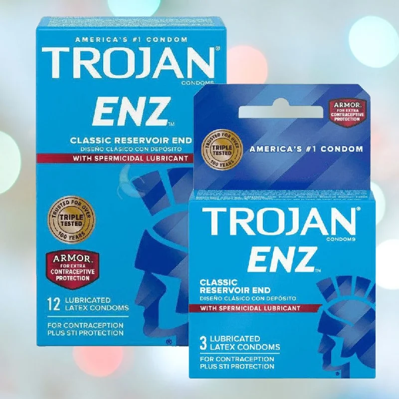 vibrating anal beads for comfortable use and deep satisfaction-Trojan ENZ Armor Spermicidal Condoms