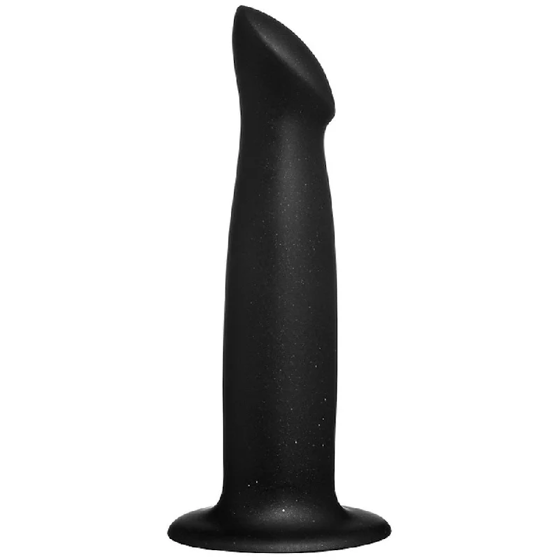 Percussion-beat dildo-6.25" Hollis G-Spot Silicone Dildo - Pearlescent Black