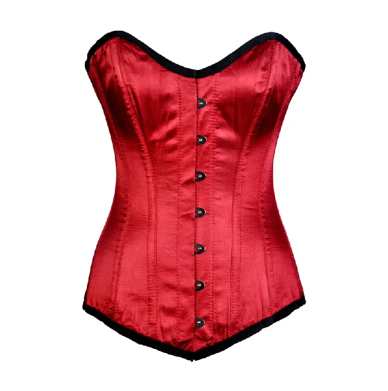 corset with sheer grids-Joana Longline Overbust Corset