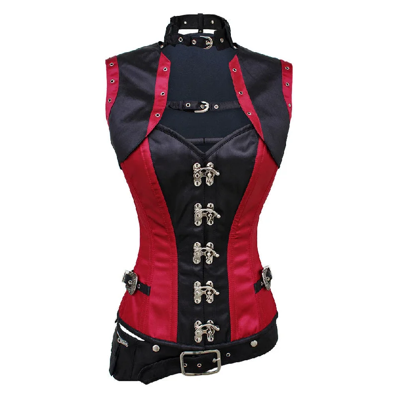 corset with floral strands-Shericka Steampunk Overbust Corset