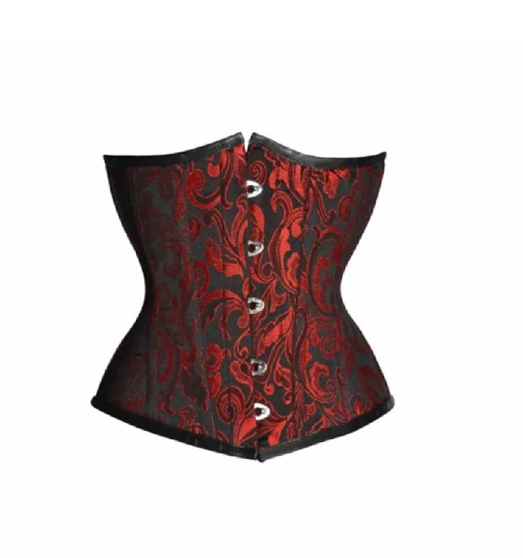 sexy satin lingerie for intimate moments-CANDY RED/BLACK BRO-300