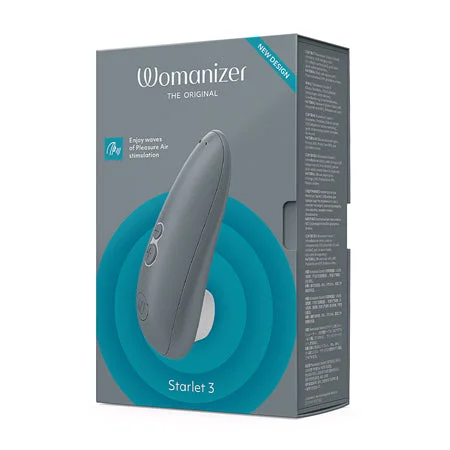 Womanizer Starlet 3 Rechargeable Silicone Compact Pleasure Air Clitoral Stimulator Gray