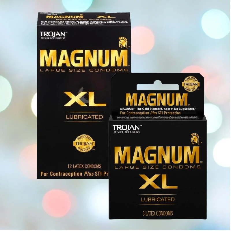 vibrating anal toy with quiet motor for private enjoyment-Trojan Magnum XL (Extra Large Lubricated Condoms)