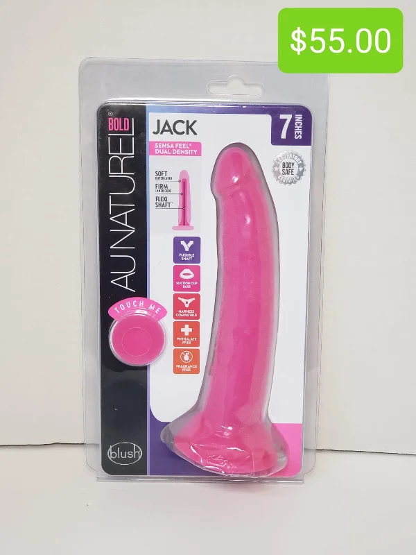 vibrating dildo with different vibration speeds for personalized pleasure-Au Naturel Bold Jack 7 inch