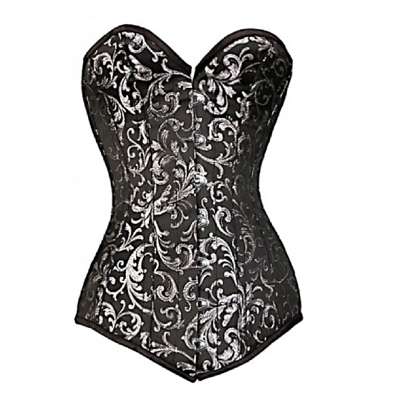 corset with asymmetrical fibers-Silvia Longline Overbust Corset