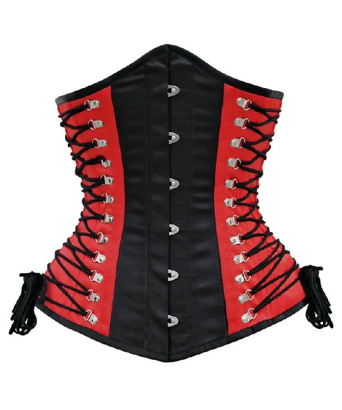 corset with ruffled fibers-Rosie Victorian Criss Cross Corset