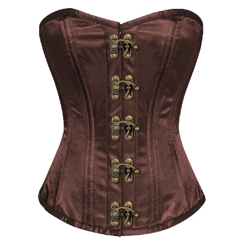 corset for festival patterns-Yvette Satin Waist Training Corset